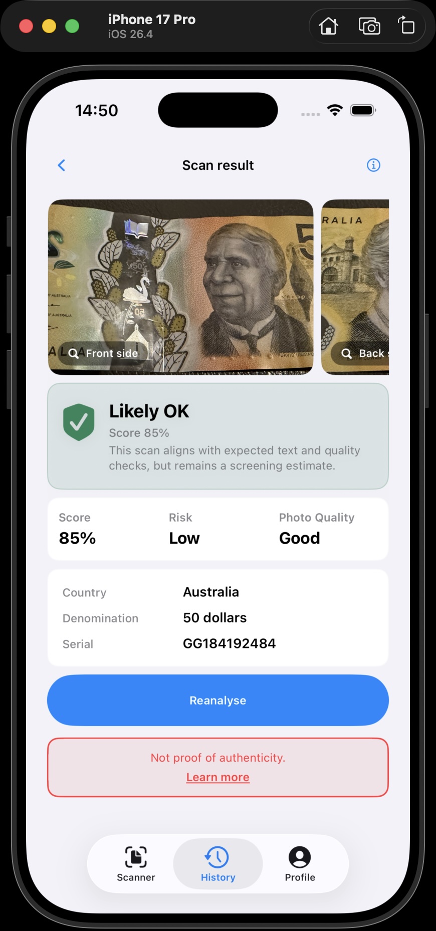 NoteSure on iOS screenshot 2